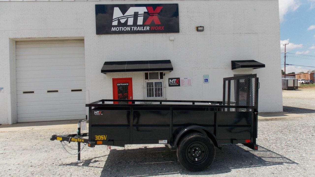 New 2026 Big Tex 5x10 30SV Single Axle Vanguard w/ 4' Spring Assist Gate and 2' Solid Sides Utility Trailer