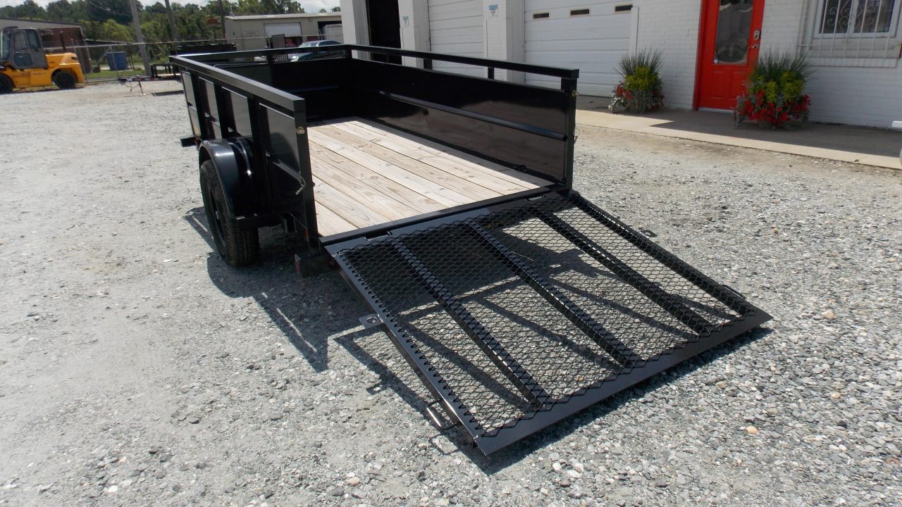 New 2026 Big Tex 5x10 30SV Single Axle Vanguard w/ 4' Spring Assist Gate and 2' Solid Sides Utility Trailer