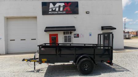 New 2026 Big Tex 5x10 30SV Single Axle Vanguard w/ 4' Spring Assist Gate and 2' Solid Sides Utility Trailer