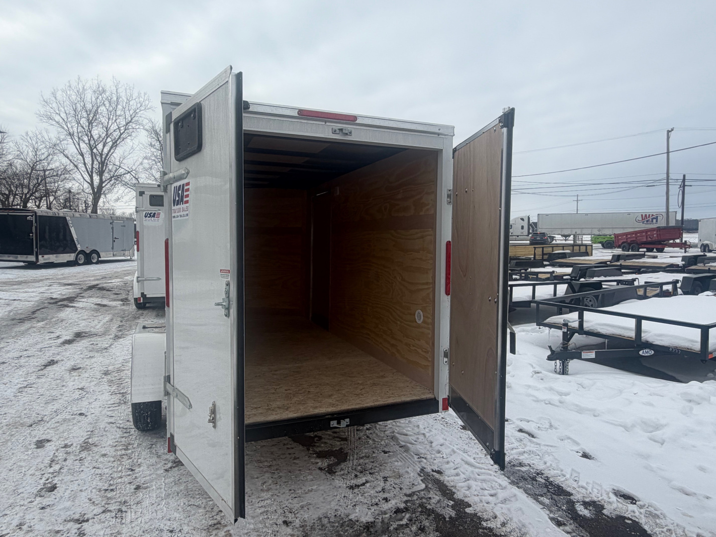 New 2026 6 x 12 Enclosed Cross Trailer with Double Barn Doors - 6ft Interior