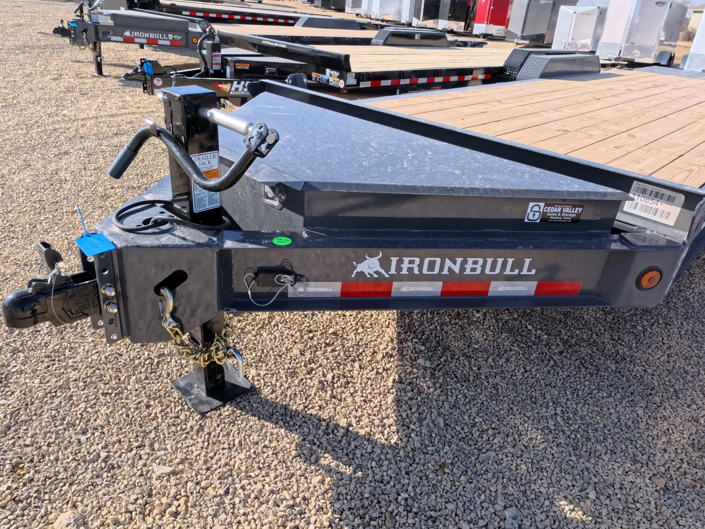 New 2026 Iron Bull 83 x 24 (21 +3) EWB Equipment Trailer with 14,000 lb. GVWR , Rampage Ramps - Ranch Gray