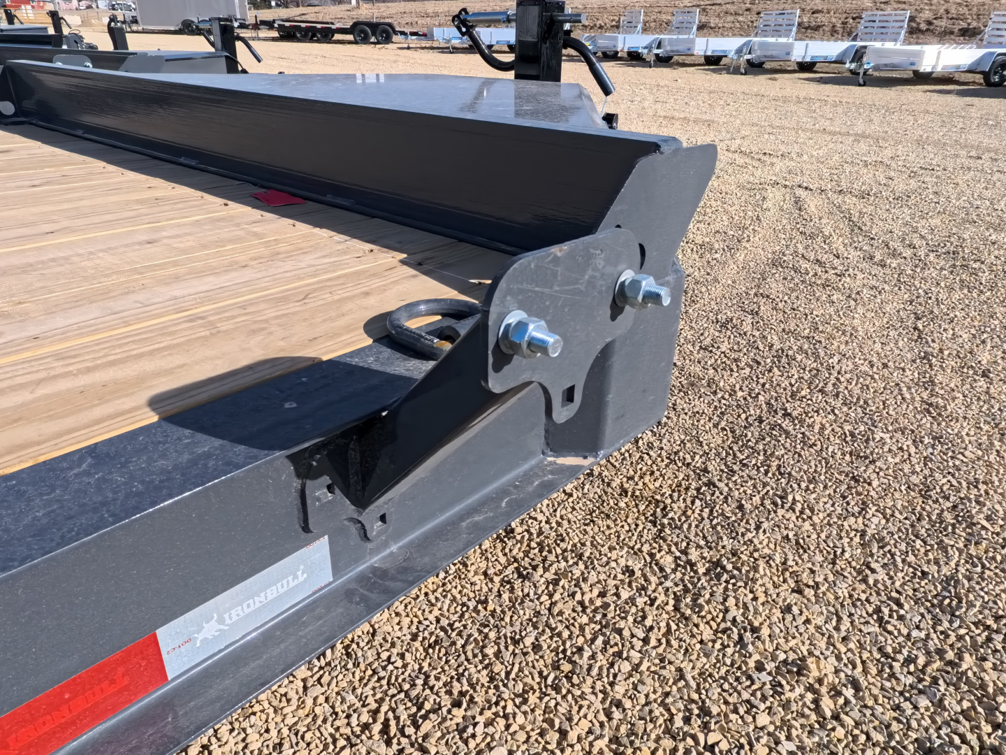 New 2026 Iron Bull 83 x 24 (21 +3) EWB Equipment Trailer with 14,000 lb. GVWR , Rampage Ramps - Ranch Gray