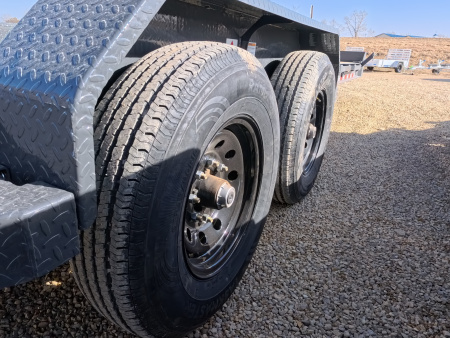 New 2026 Iron Bull 83 x 24 (21 +3) EWB Equipment Trailer with 14,000 lb. GVWR , Rampage Ramps - Ranch Gray