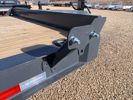 New 2026 Iron Bull 83 x 24 (21 +3) EWB Equipment Trailer with 14,000 lb. GVWR , Rampage Ramps - Ranch Gray