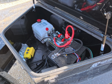 New 2026 Iron Bull 96 x 14 DDP Dump Trailer with 14,999 lb. GVWR, Slide-In Ramps -Black