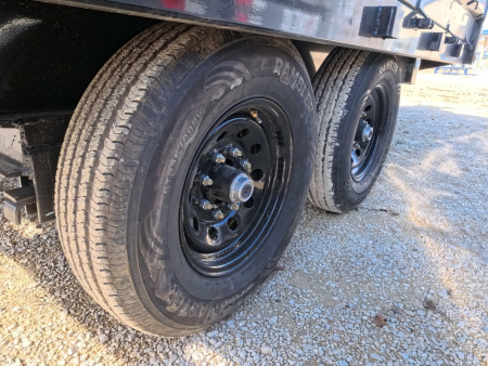 New 2026 Iron Bull 96 x 14 DDP Dump Trailer with 14,999 lb. GVWR, Slide-In Ramps -Black