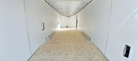 New 8 X 28 +2' VNOSE CAR HAULER ENCLOSED ALL ALUMINUM 5200# AXLES 2026 LIGHTNING
