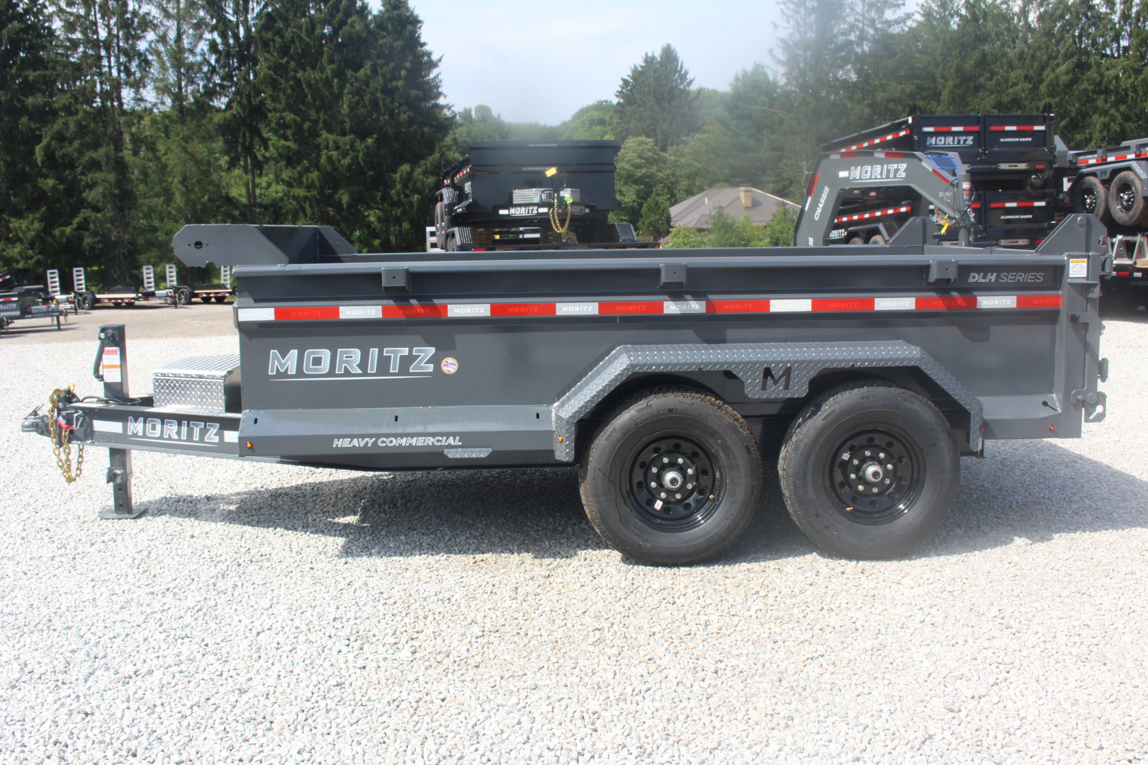 New 2026 Moritz 6' 10" x 12' Heavy Commercial DLH Series Dump Trailer - 14000# GVW