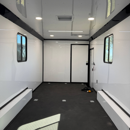 New 8.5X28TA3 White Race Ready Trailer