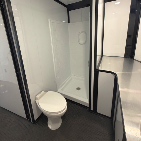 New 8.5X28TA3 White Race Ready Trailer