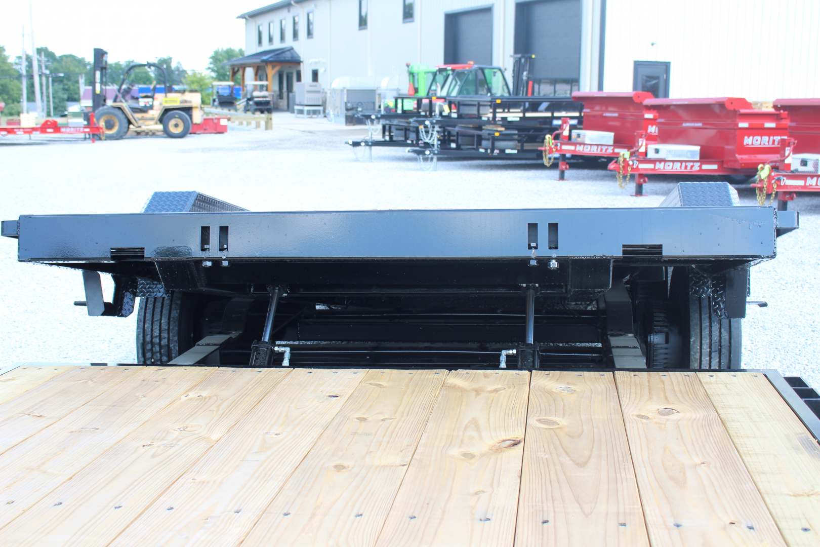 New 2026 Moritz 7' x 16' + 8' Low Pro - Gravity Tilt - Equipment Trailer - 25900# GVW