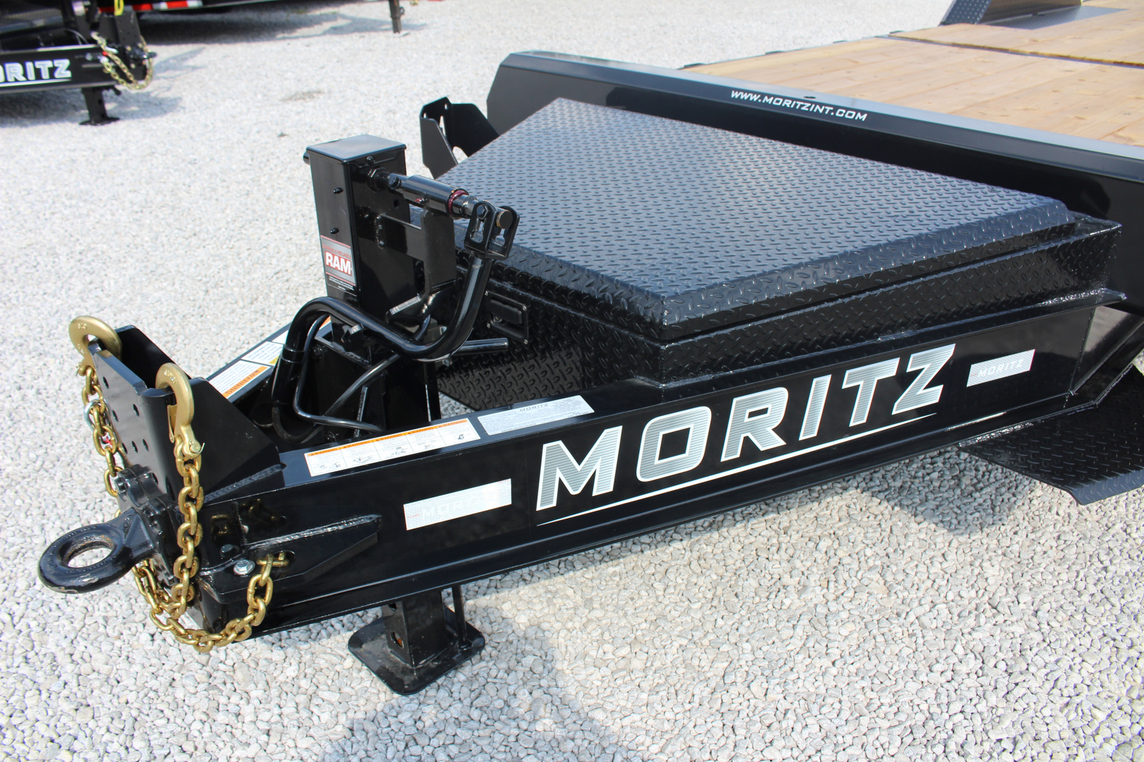 New 2026 Moritz 7' x 16' + 8' Low Pro - Gravity Tilt - Equipment Trailer - 25900# GVW