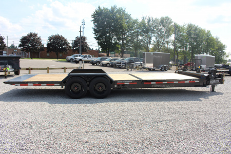 New 2026 Moritz 7' x 16' + 8' Low Pro - Gravity Tilt - Equipment Trailer - 25900# GVW