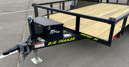 New B/R Trailers 76"x 14' Tandem Axle Utility Trailer 7,000 GVWR, Tool Box, Dovetail