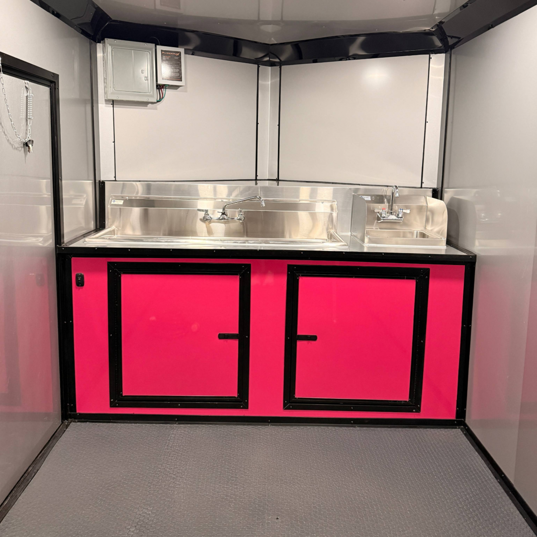New 7X14TA Pink Concession Trailer