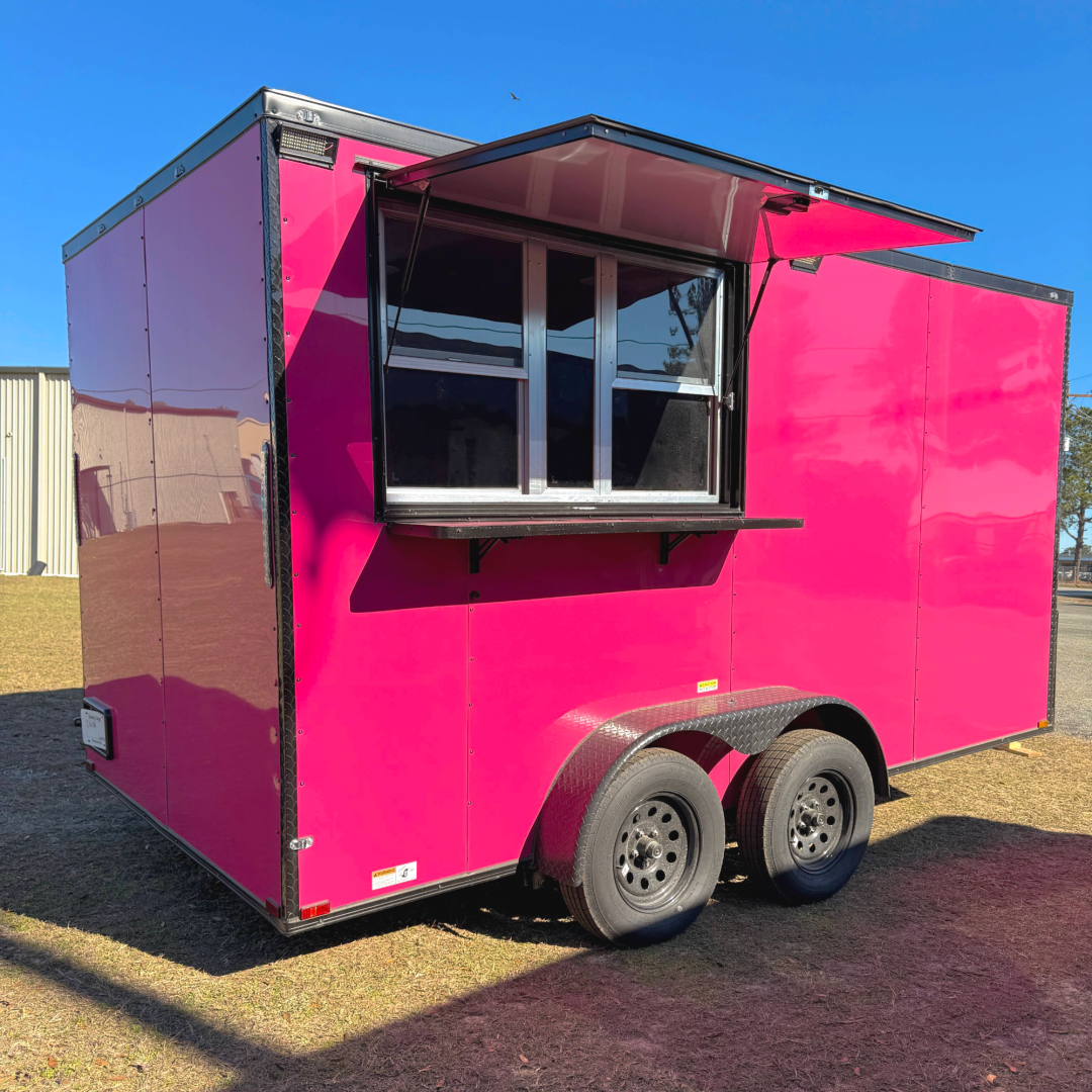 New 7X14TA Pink Concession Trailer
