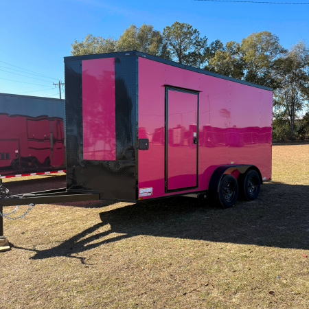 New 7X14TA Pink Concession Trailer