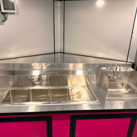 New 7X14TA Pink Concession Trailer