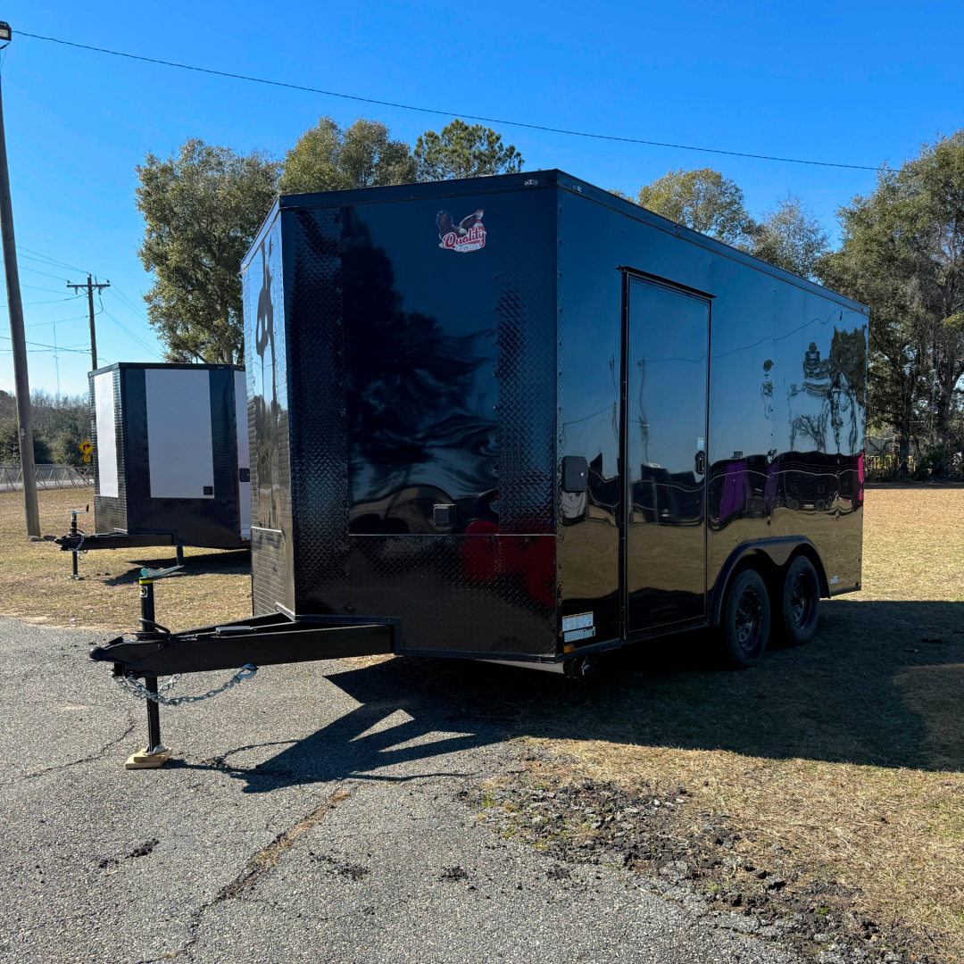 New 8.5X14TA Black Concession Trailer