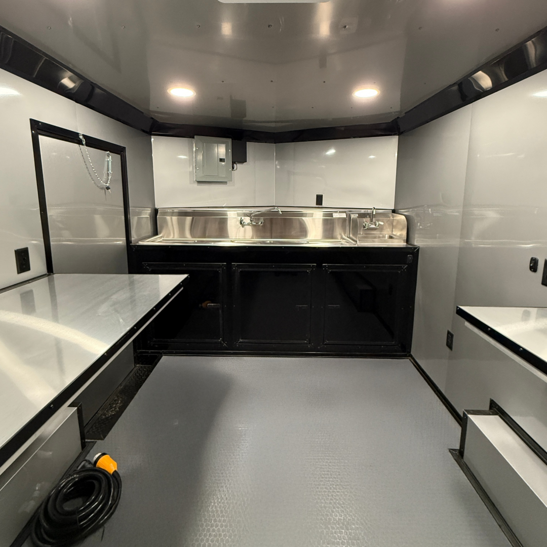 New 8.5X14TA Black Concession Trailer