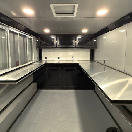 New 8.5X14TA Black Concession Trailer