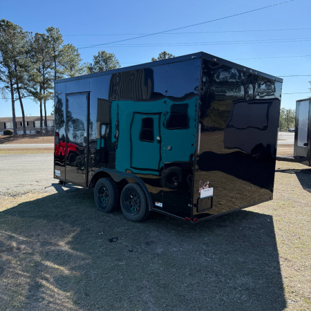 New 8.5X14TA Black Concession Trailer