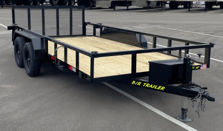 New B/R Trailers 82"x 16' Tandem Axle Utility Trailer 7,000 GVWR, Tool Box, Dovetail