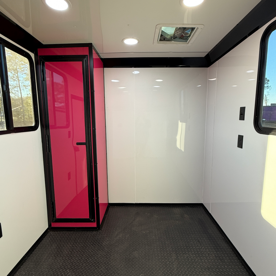New 7X14TA Pink Pet Grooming Trailer
