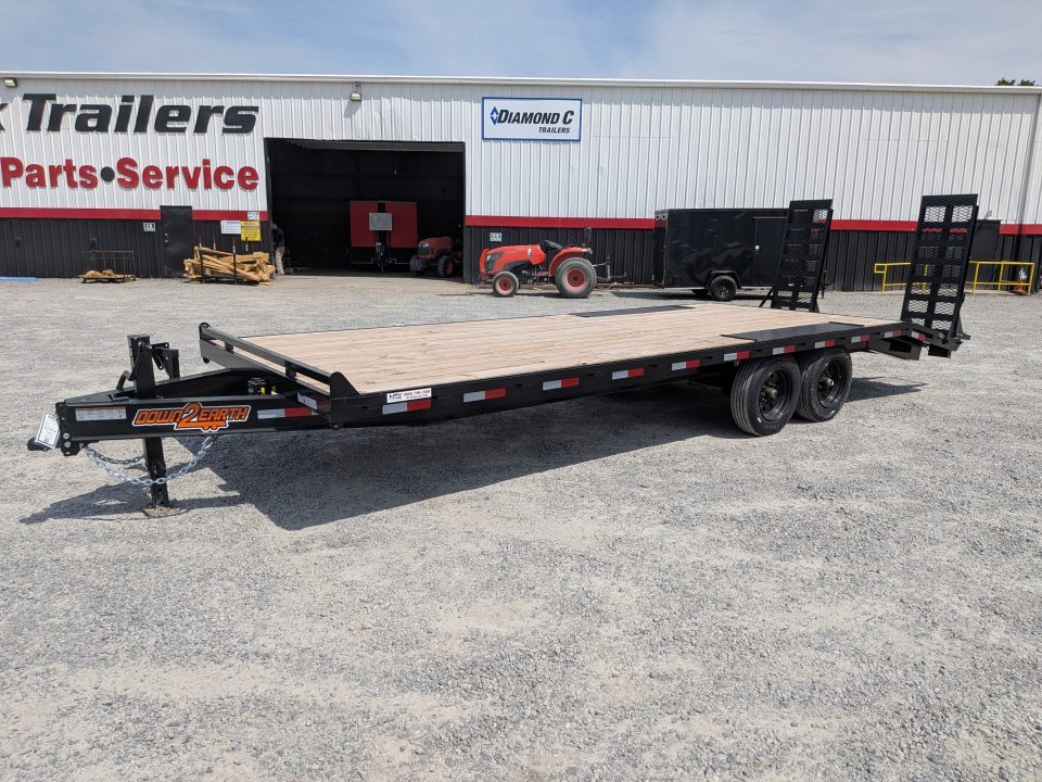 New 2026 Down 2 Earth Trailers 24ft 16K Deckover w/ Fold Up Ramps
