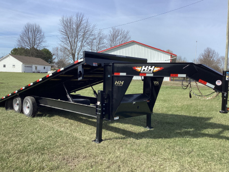 New 2026 H&H Trailers 102x24 Power Tilt Deckover Trailer, 17.6K