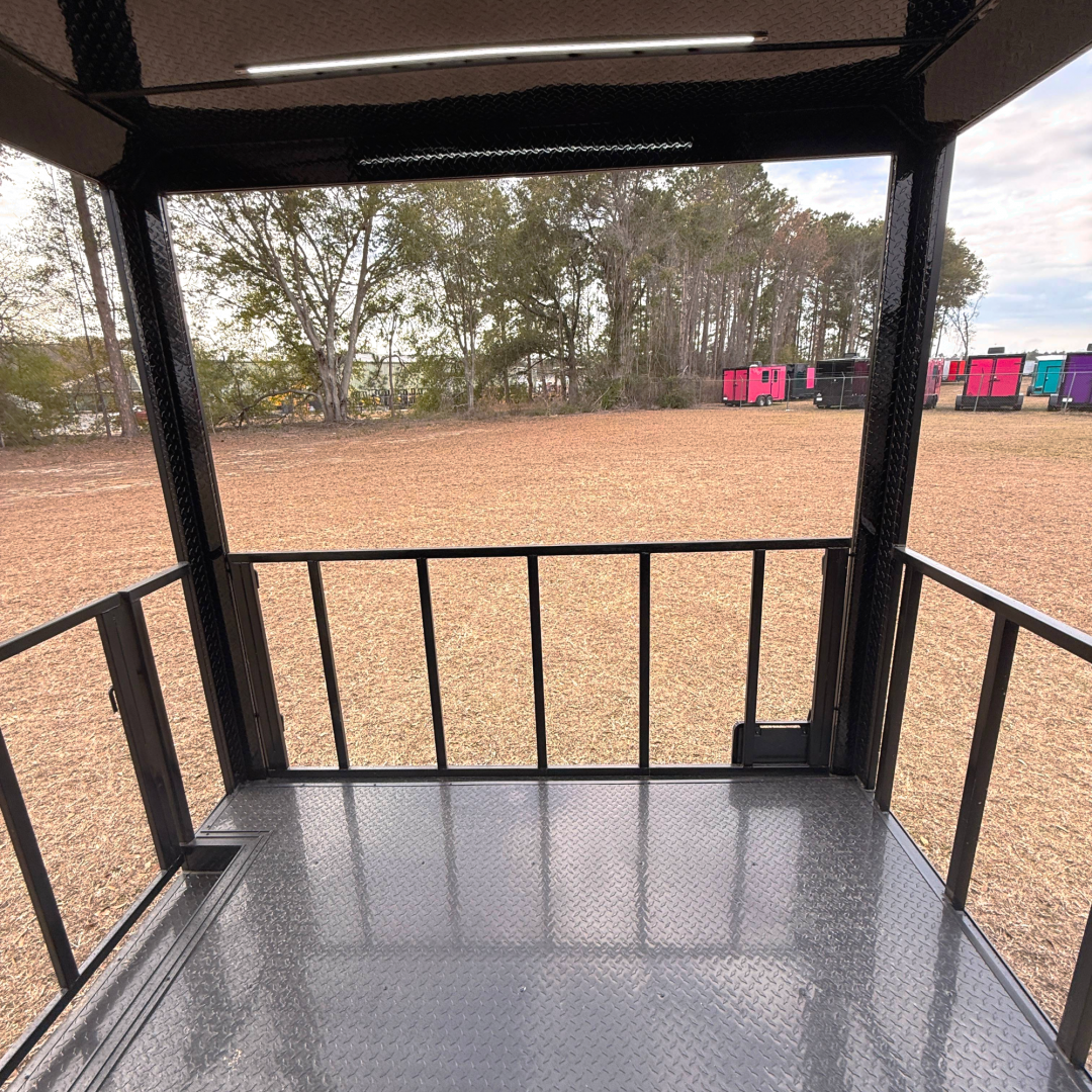 New 8.5X26TA3 Black Concession Porch Trailer