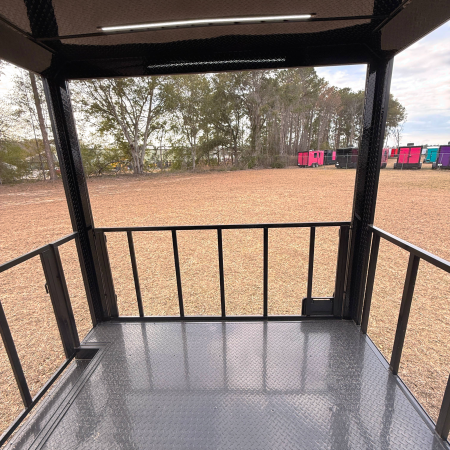 New 8.5X26TA3 Black Concession Porch Trailer