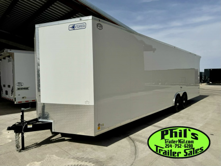 New 2026 Continental Cargo 8.5X28 CAR HAULER UPGRADED .080 EXTERIOR / REAR WING Cargo / Enclosed Trailer