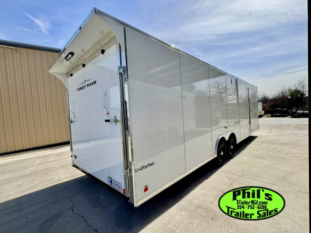 New 2026 Continental Cargo 8.5X28 CAR HAULER UPGRADED .080 EXTERIOR / REAR WING Cargo / Enclosed Trailer