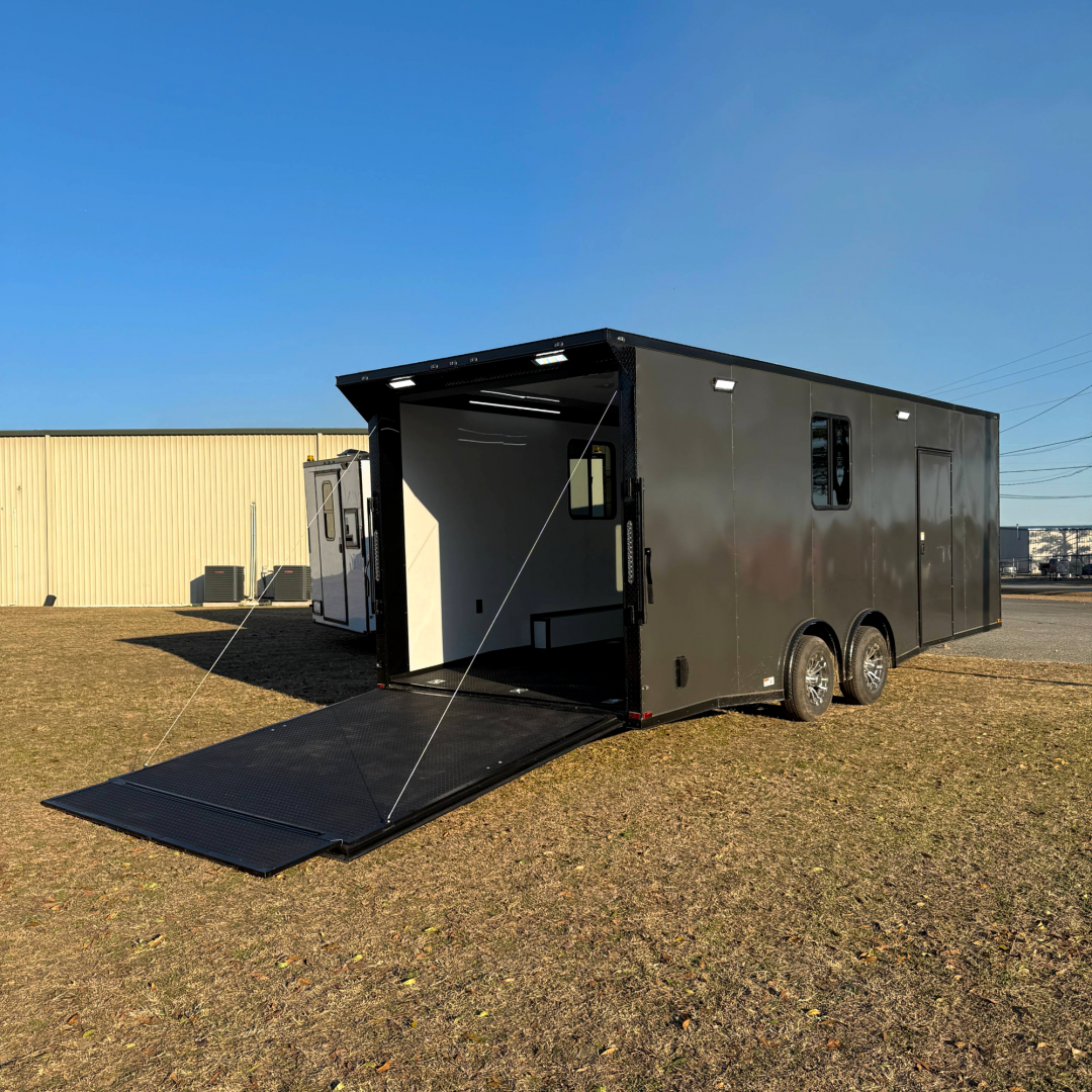 New 8.5X24TA3 Charcoal Race Ready Trailer
