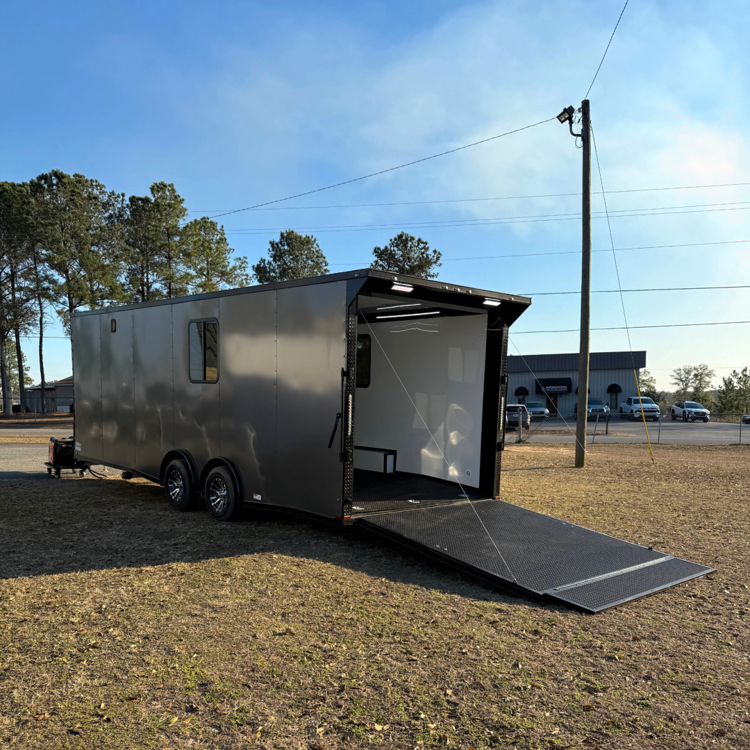 New 8.5X24TA3 Charcoal Race Ready Trailer