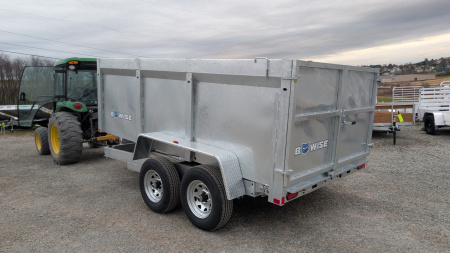 New 2026 BWise 6x12 Lo Pro GALVANIZED Equipment Dump w/ 44  SIDES