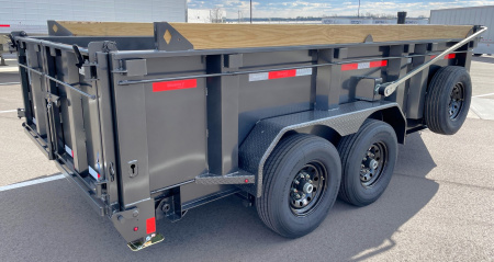 New Diamond C 14' LPT 207 Dump Trailer - 32" Sides, Board Brackets, Spare, Solar Charger