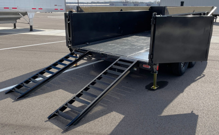 New Diamond C 14' LPT 207 Dump Trailer - 32" Sides, Board Brackets, Spare, Solar Charger