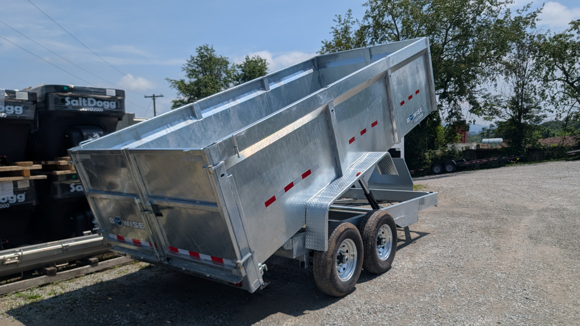 New 2026 BWise 6'9" x 16 Lo Pro Equipment Dump w/ 44" High Fixed Sides (GALVANIZED!)