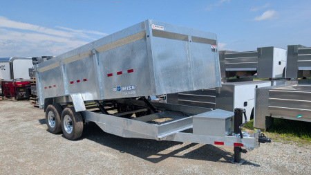 New 2026 BWise 6'9" x 16 Lo Pro Equipment Dump w/ 44" High Fixed Sides (GALVANIZED!)