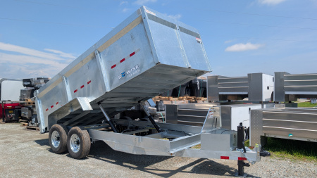 New 2026 BWise 6'9" x 16 Lo Pro Equipment Dump w/ 44" High Fixed Sides (GALVANIZED!)