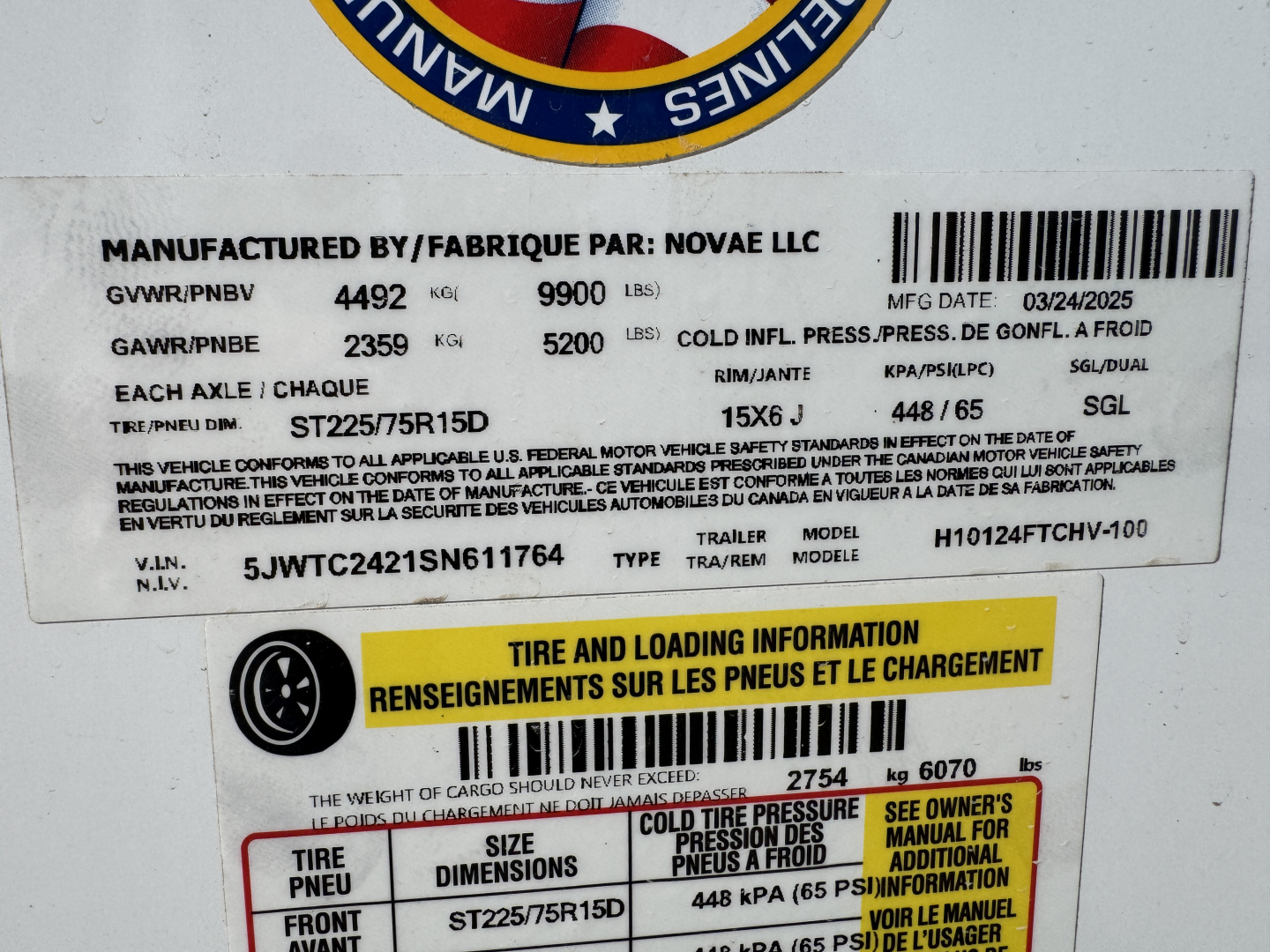 New 2026 H&H Trailers H10124FTCHV-10 Cargo / Enclosed Trailer