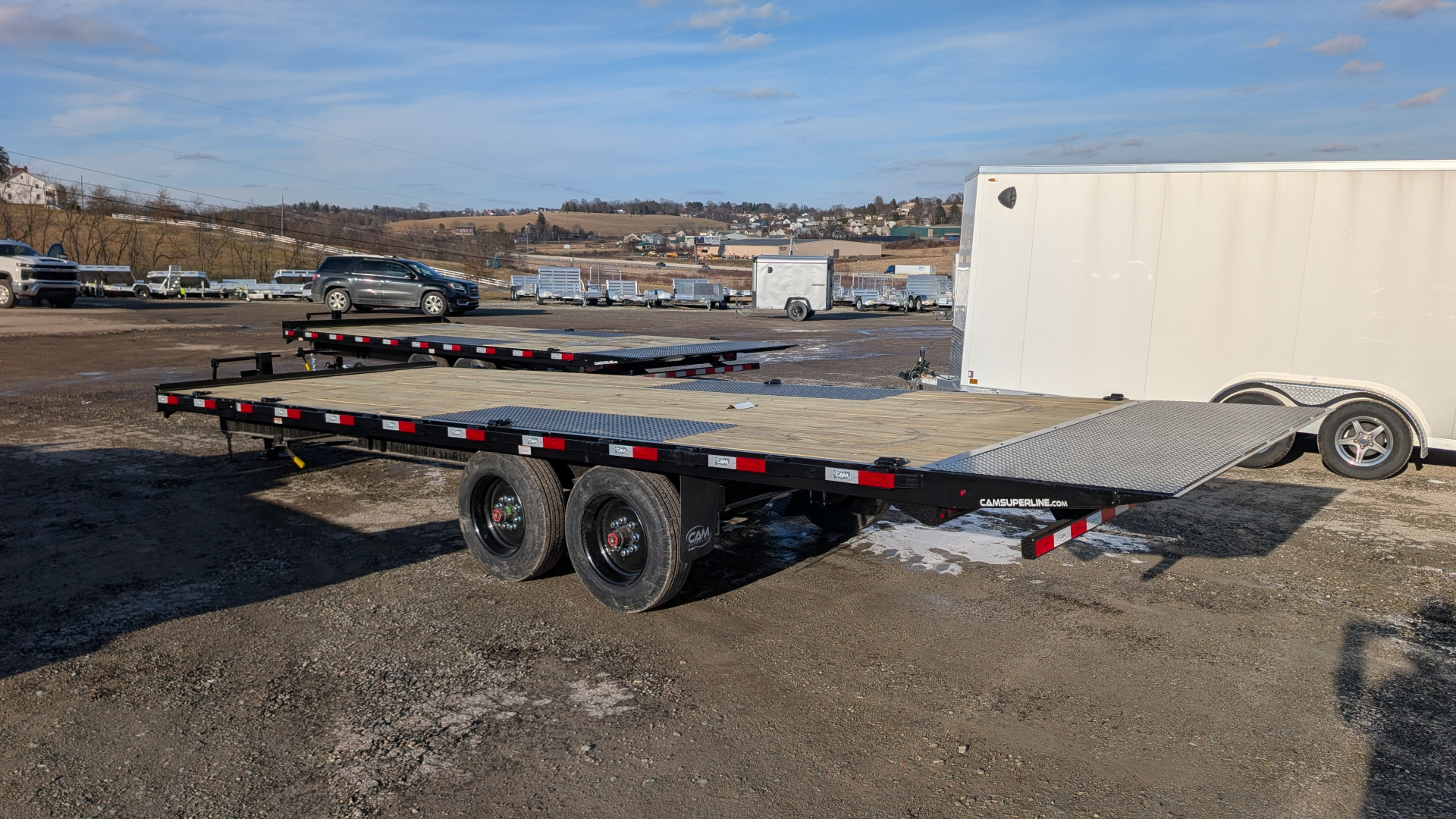 New 2026 CAM Superline 24' (4' Stationary + 20' Tilt) HD Deckover Split Equipment Tilt (8K AXLES!!!)