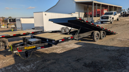 New 2026 CAM Superline 24' (4' Stationary + 20' Tilt) HD Deckover Split Equipment Tilt (8K AXLES!!!)