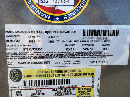 New 2026 H&H Trailers H8418TFTV-07 Cargo / Enclosed Trailer