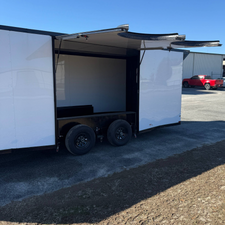New 8.5X24TA3 White Car Hauler Trailer