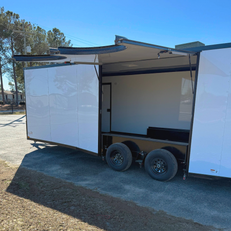 New 8.5X24TA3 White Car Hauler Trailer