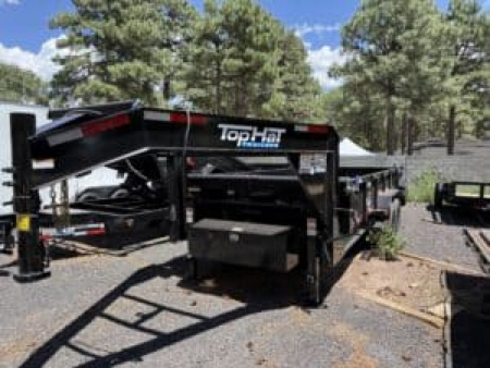 New 2026 Top Hat Trailers 7'X14' Gooseneck Dump Trailer 14000 lb G.V.W. 2' Sides Dump Trailer