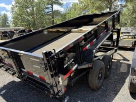 New 2026 Top Hat Trailers 7'X14' Gooseneck Dump Trailer 14000 lb G.V.W. 2' Sides Dump Trailer